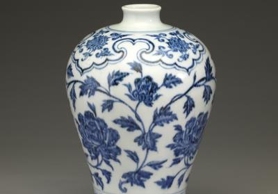 图片[2]-Meiping vase with peony decoration in underglaze blue, Ming dynasty, Yongle reign (1403-1424)-China Archive